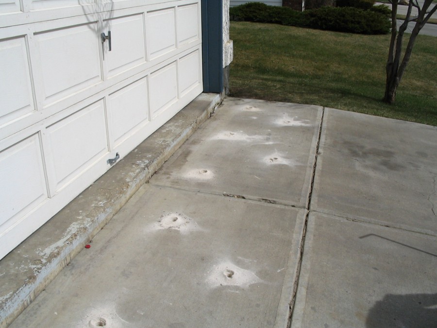 Holes drilled. Ready to lift.